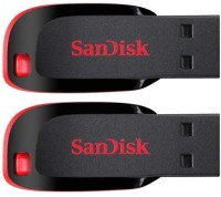 SanDisk Cruzer Blade Pack of 2 16 GB Pen Drive (Red, Black)