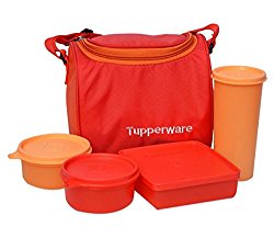 Tupperware Best Lunch Set, 4-Pieces (187B) and Lunch Bag