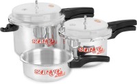 SuryaAccent Super Saver combo pack 5 L, 3 L, 2 L Pressure Cooker (Aluminium)