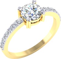 Samaira Gem and Jewelery PSR001 14kt Swarovski Crystal Yellow Gold ring