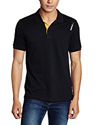 Reebok Men's Cotton Polo (Athletic, Regular fit, Black)