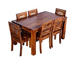 Ringabell Square Six Seater Solid Wood Dining Table (Teak Finish)