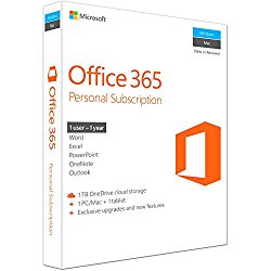 Microsoft Office 365 Personal 32/64-bit (Key Card) -1 user (1 Year)