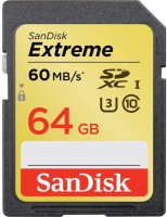 SanDisk Extreme 64 GB SDXC Class 10 60 MB/S Memory Card