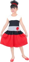 NIKUNJ Girl's Midi/Knee Length Casual Dress (Multicolor, Sleeveless)