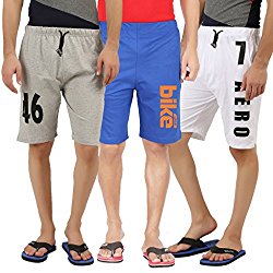 Hotfits combo graphic cotton shorts pack of 3