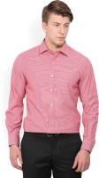 John Players Men's Checkered Formal Red Shirt