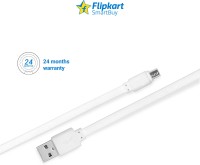 Flipkart SmartBuy Flat Charge & Sync USB Cable (White, 1 Mtr) @ Rs.199