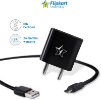 Flipkart SmartBuy 2A Fast Charger with Charge & Sync USB Cable (Black)