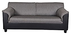 Kurl-on Toledo Plus Three Seater Sofa (Black, Three seat) 