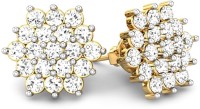 Samaira Gem and Jewelery Cluster Wonder Yellow Gold 14kt Swarovski Crystal Stud Earring