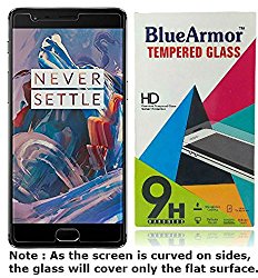 BlueArmor Tempered Glass Screen Guard Protector for OnePlus 3/OnePlus 3T (Transparent) @ Rs.299