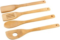 Chun san Bamboo Cooking Spoon, Serving Spoon, Wooden Spoon Set (Pack of 4)