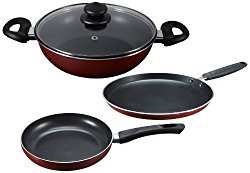 Prestige Omega Deluxe Induction Base Non-Stick Kitchen Set, 3-Pieces @ Rs.1500
