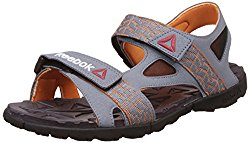 Reebok Men's Ultra Adventure Ast Dust, Nacho, Gry and Blk Flip Flops and House Slippers -8 UK/India 