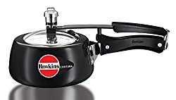 Hawkins Contura Hard Anodised Aluminium Pressure Cooker, 1.5 Liters, Black