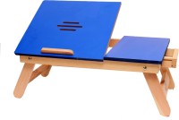 Cart4Craft Blue Matte With Drawer Solid Wood Portable Laptop Table (Finish Color - Blue)