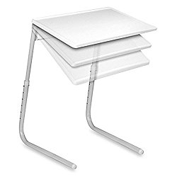 Ebee Adjustable White Table Mate for Home Office Reading Study Desk Laptop Dining